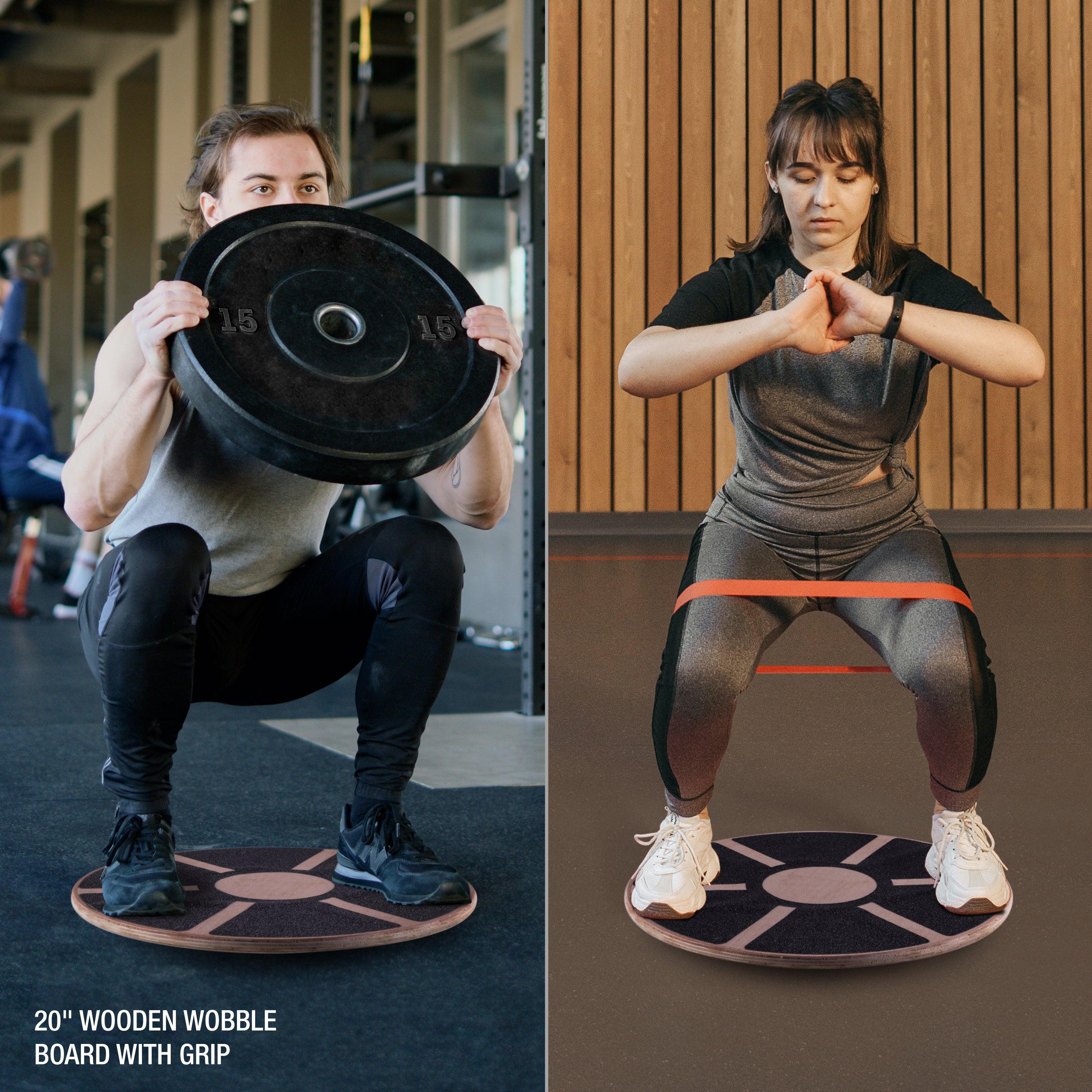 Wooden Wobble Board with Grip