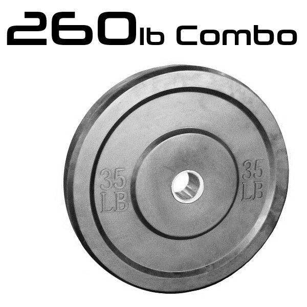 260lbs Bumper Weight Plates 2 Inch Set