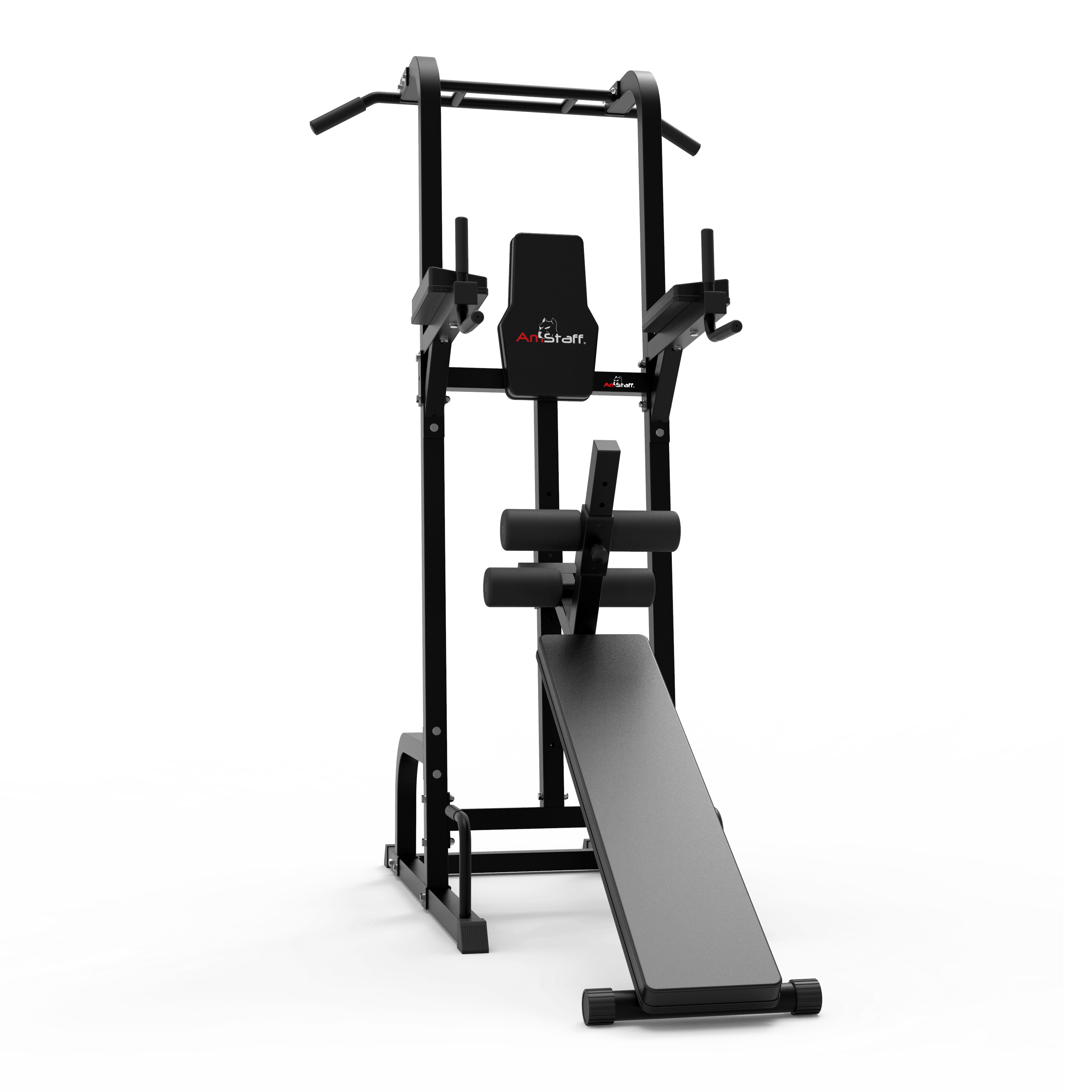 AmStaff DF2421 Power Tower Vertical Knee Raise Dip Station w/ Situp Bench