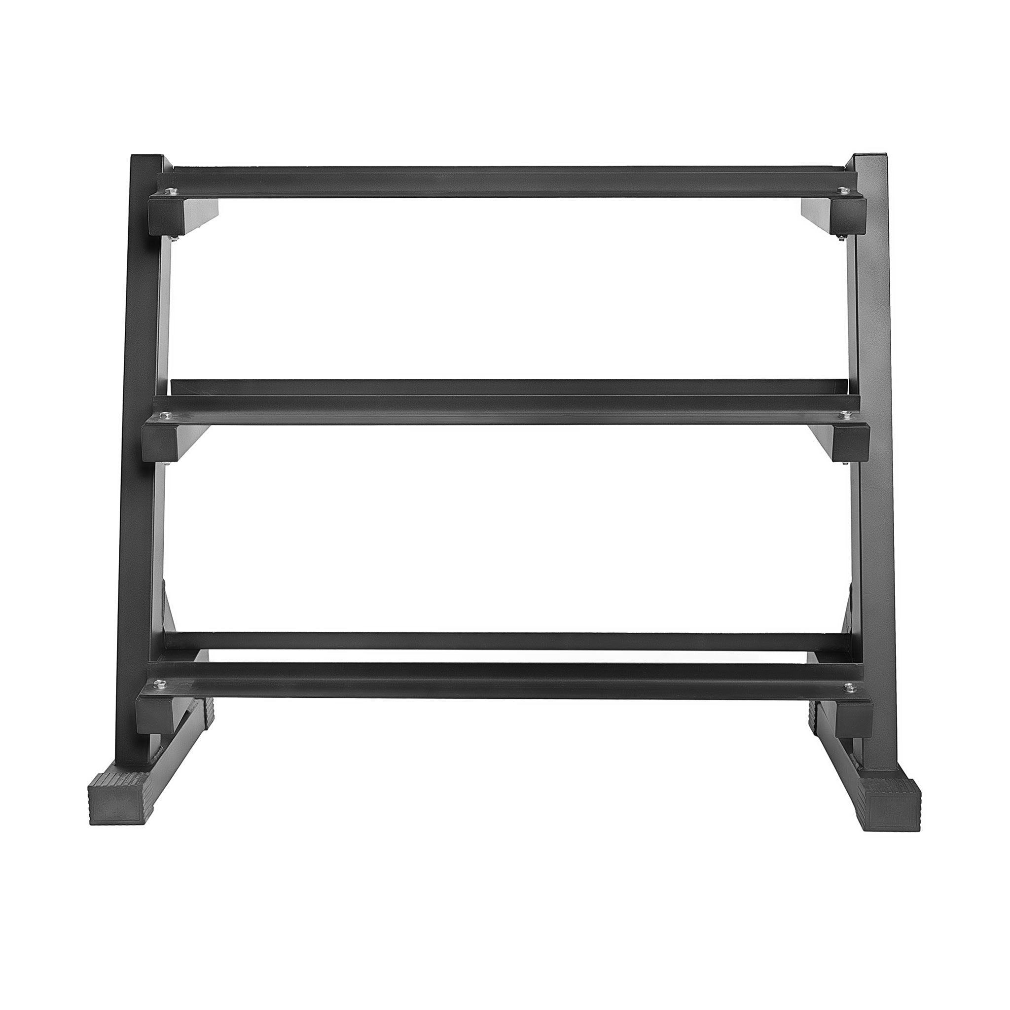 5 - 50lbs Premium PVC Dumbbell Set with Commercial 3-Tier Dumbbell Rack 40"